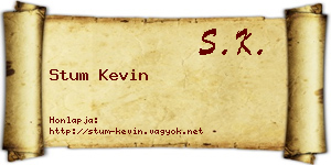 Stum Kevin névjegykártya